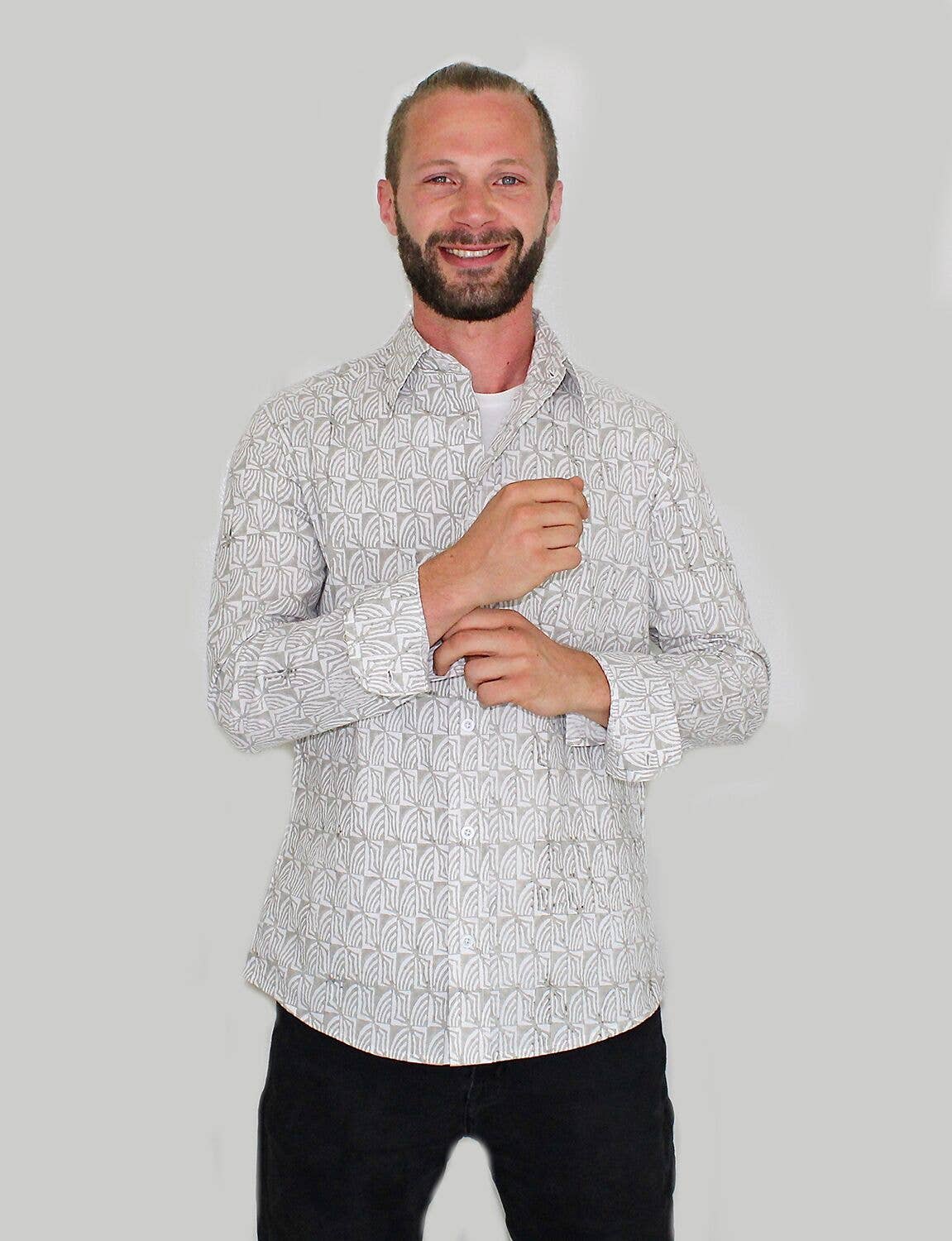 Passion Lilie - Wholesale Button Down Shirt - Men's - Campbell Men's Button Down Shirt4