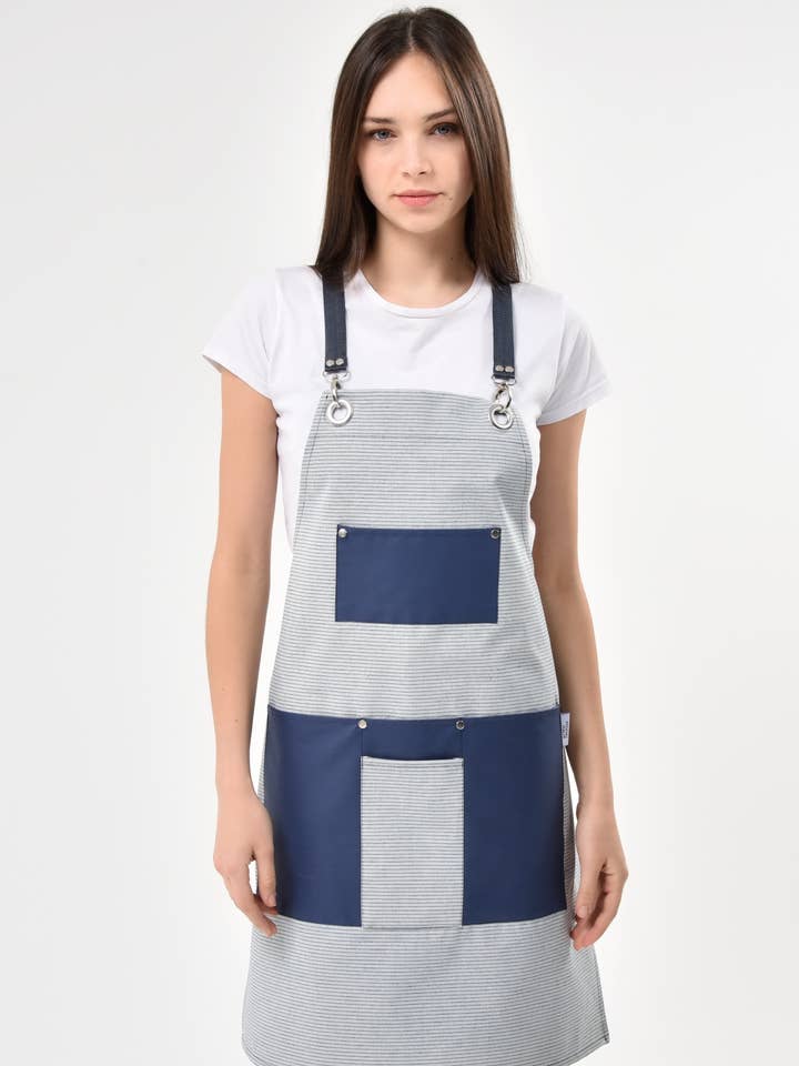 Stain resistant modern apron - unisex for wholesale by Azul Crafts