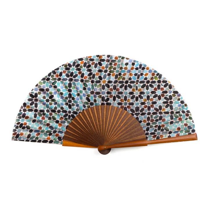 Flerfärgad Siden- och Träfläkt av Hög Kvalitet för Kvinnor för wholesale av Hamzah