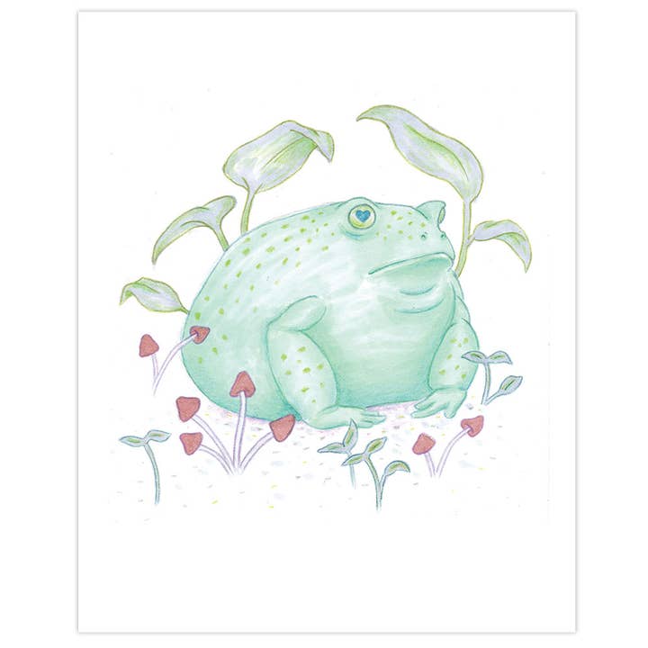Round Toad art print for wholesale by Bee's Knees Industries