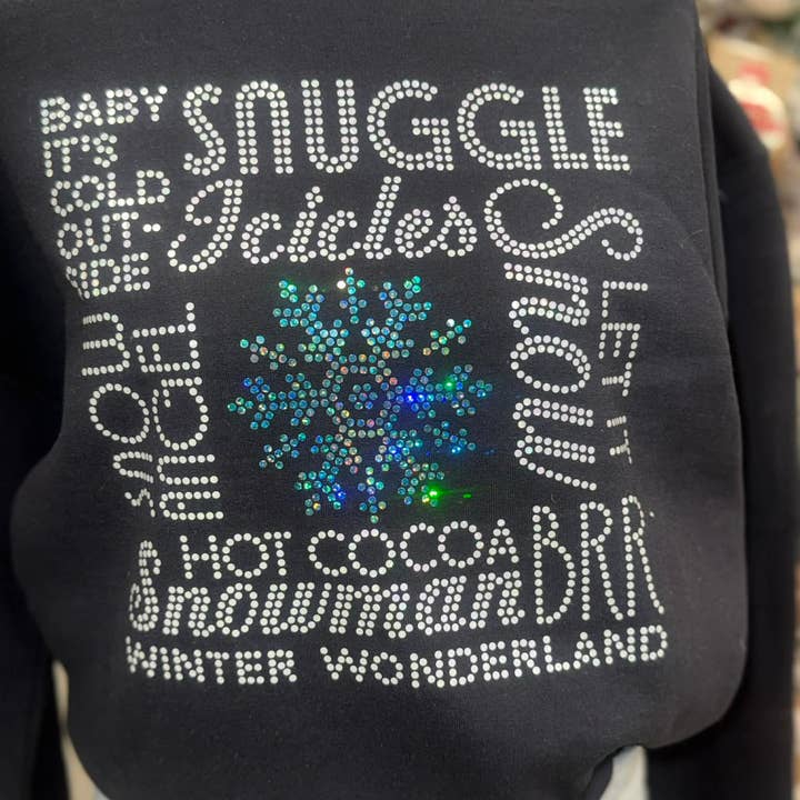 Snuggle, Winter Spangle Sweatshirt for wholesale by A&D Creations