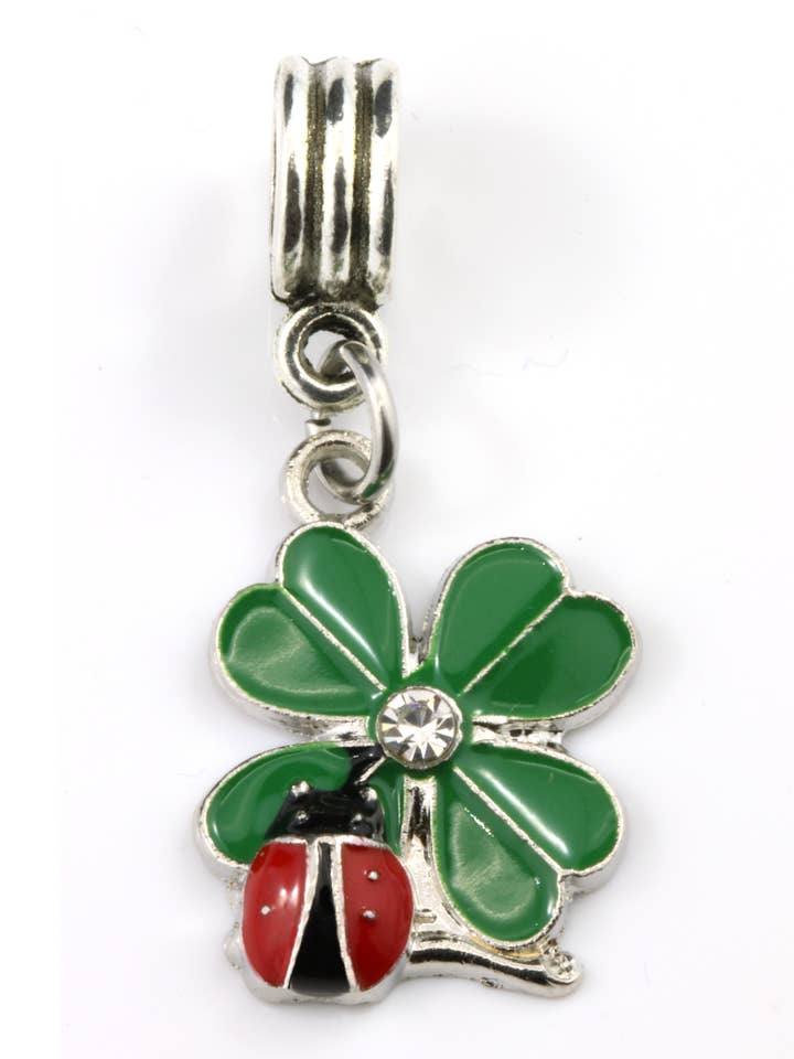 Ladybug on Clover Charm for wholesale by Dave The Bunny