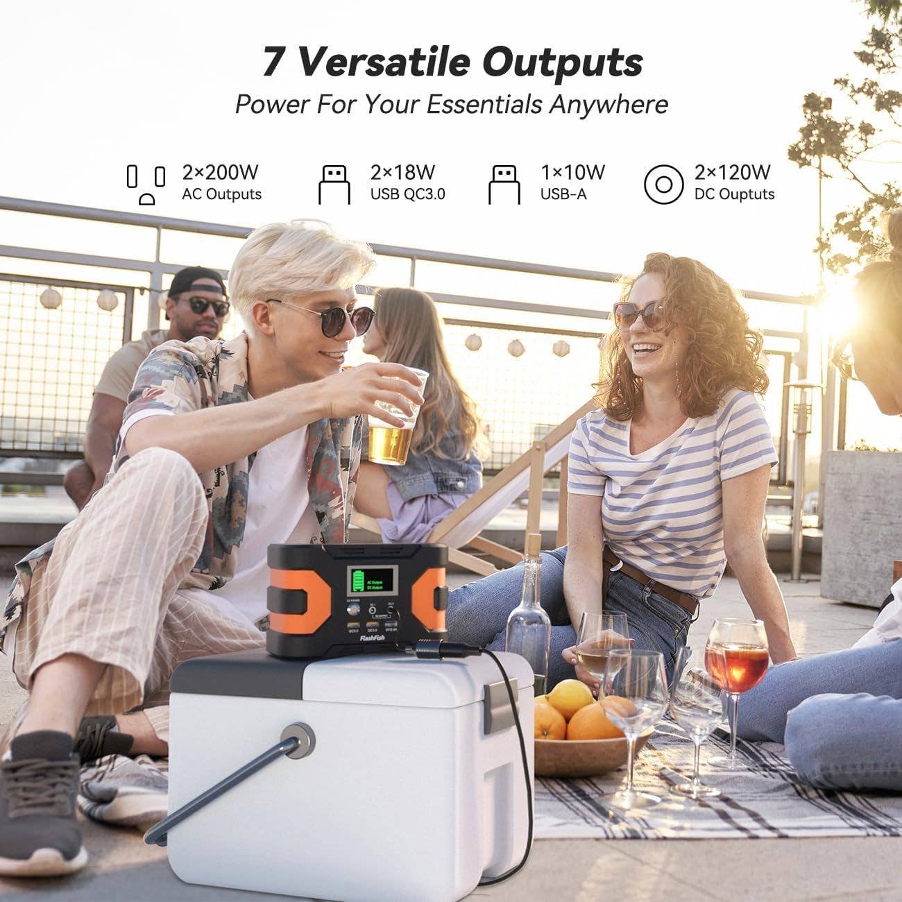 Hard Rock Health Stores – Carregador portátil por atacado – Estação de Energia de Pico de 200W, Bateria Flashfish CPAP 166Wh 45000mAh Pacote de Energia de Reserva 110V 150W Pacote de Bateria de Lítio Gerador Solar para Campismo CPAP Fornecimento de Energia de Emergência Doméstica.3