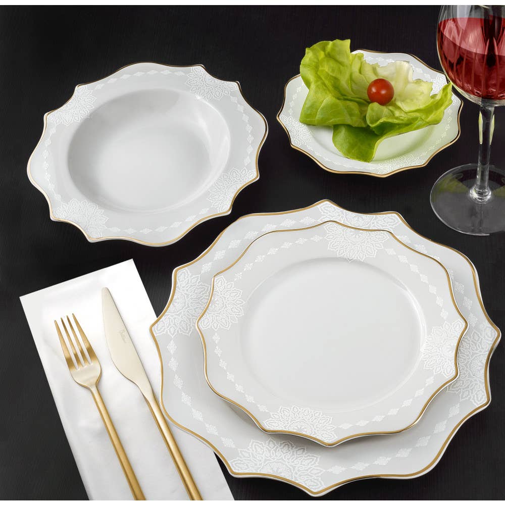 TABLESETTERS LIMITED – wholesale Tableware set – Baroque 18 Piece Dinner set, Service for 61