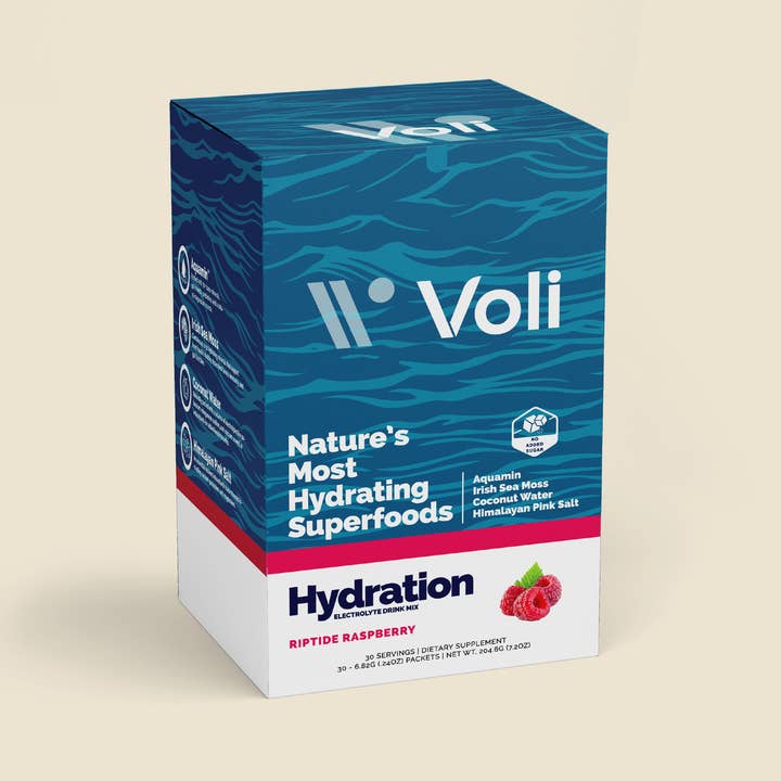 Voli Hydration- Riptide Raspberry 30ct Carton for wholesale by Voli Wellness