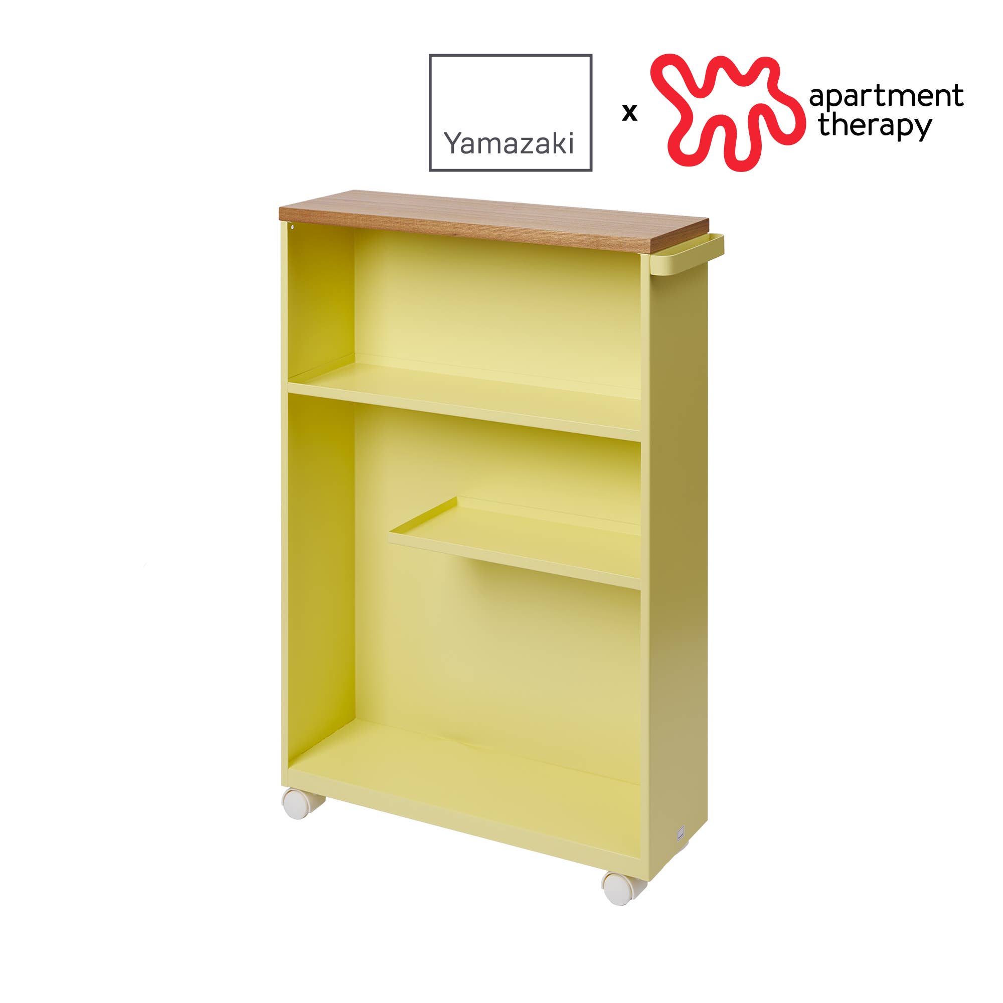 Yamazaki Home - Vente Rangements/organisateurs de cuisine - Chariot de rangement roulant (27" H) - Acier - Poire jaune