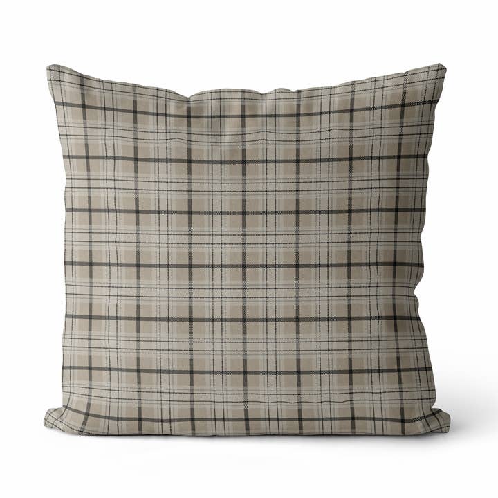 Housse de coussin Jovan | Housse de coussin à carreaux neutres pour la vente par Hyggely US