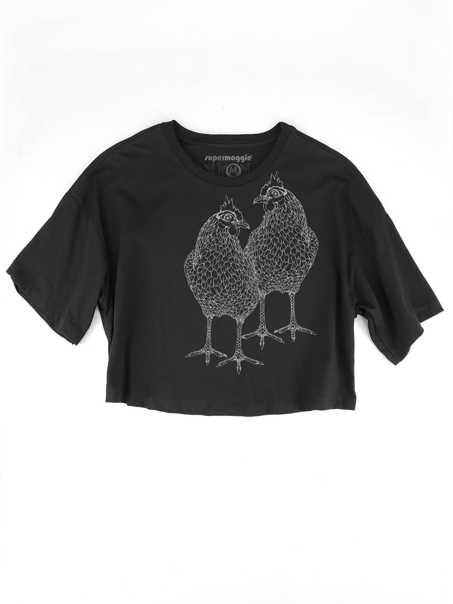 Supermaggie @ Faire - Wholesale Screen Printed T-Shirt - Women's - Chickens Clover Crop Tee2