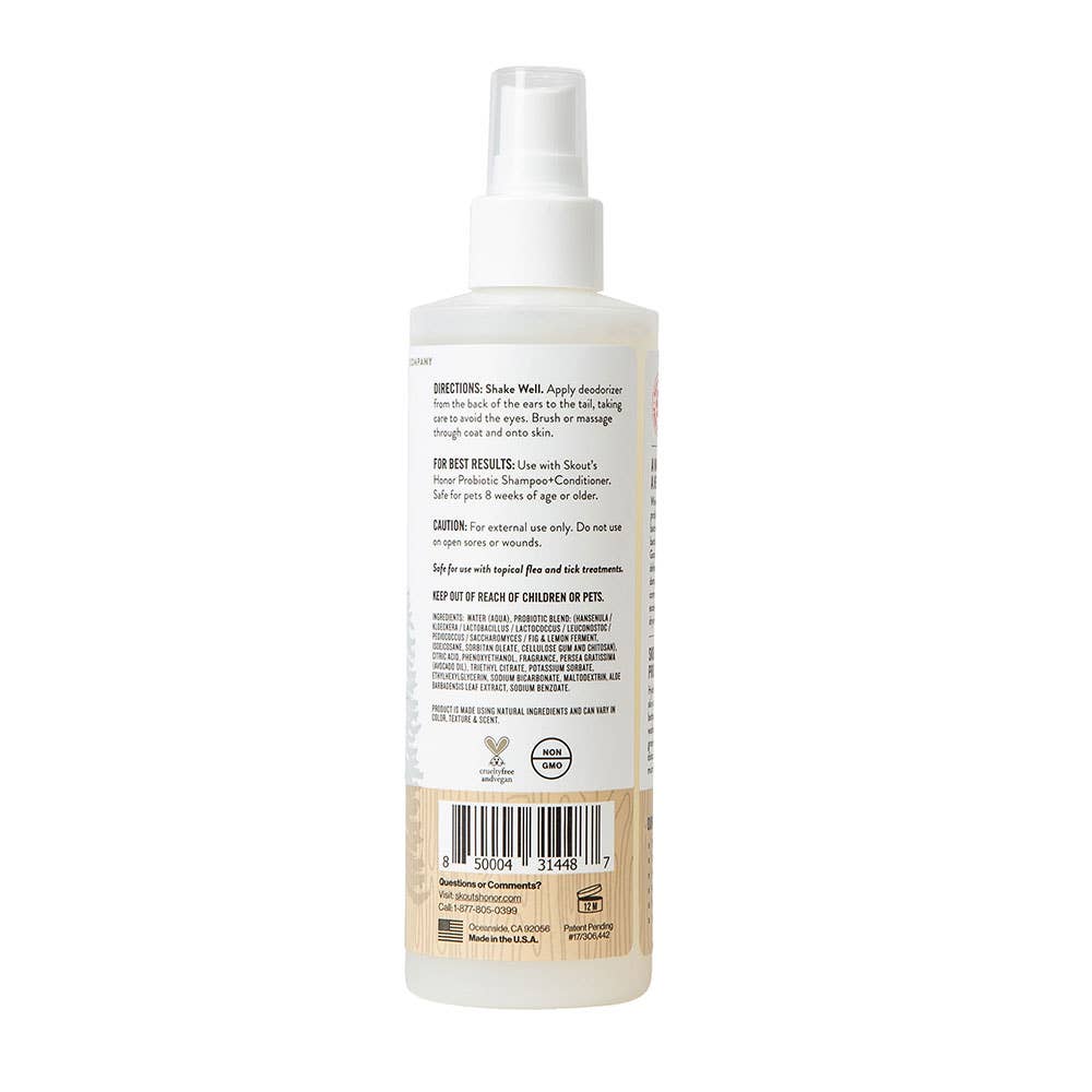 Pet Palette Distribution - Wholesale Pet Deodorizing Spray - Skout's Honor Probiotic Deodorizer Dog of the Woods 8oz2