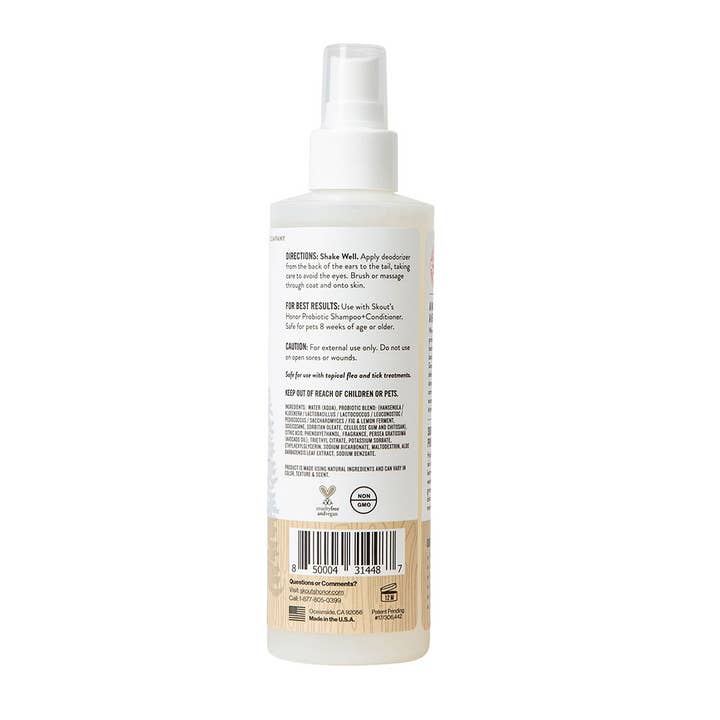 Pet Palette Distribution - Wholesale Pet Deodorizing Spray - Skout's Honor Probiotic Deodorizer Dog of the Woods 8oz2