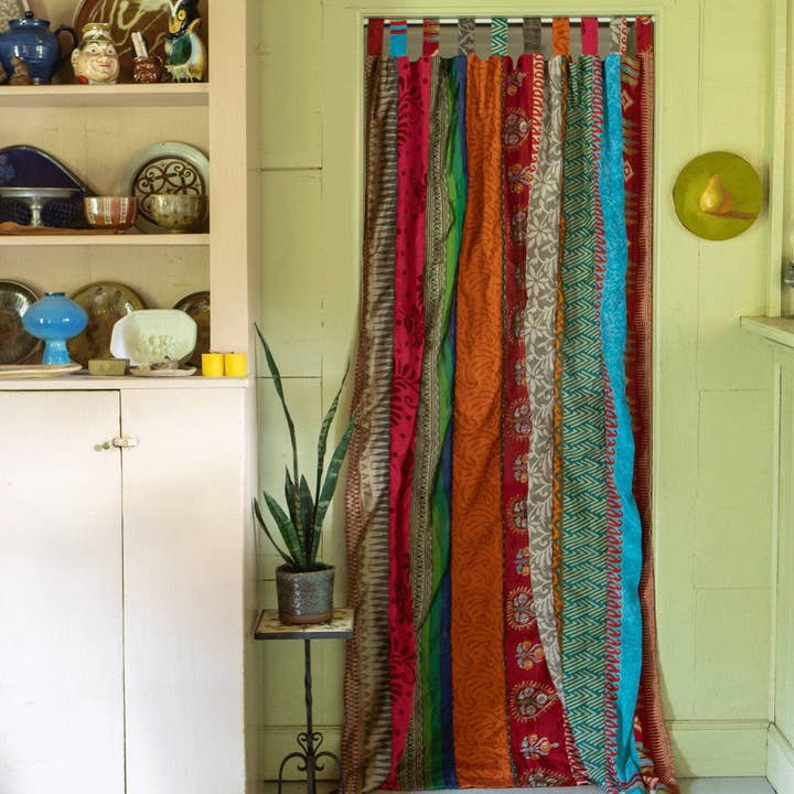 Darn Good Yarn - Wholesale Curtain - Rainbow Oasis: Recycled Sari Curtains5
