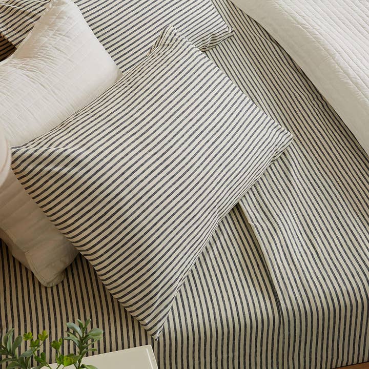 BH Collective - Wholesale Sheet Set - Striped Microfiber Sheet Set - Evette Collection31
