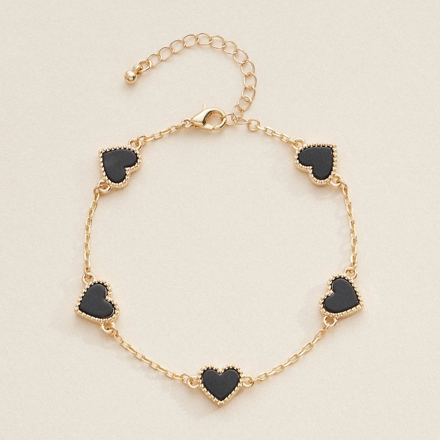 Frem - Wholesale Charm/Dangle Bracelet - Elegant Gold Heart Charm Bracelets in Vibrant Enamel Colors1