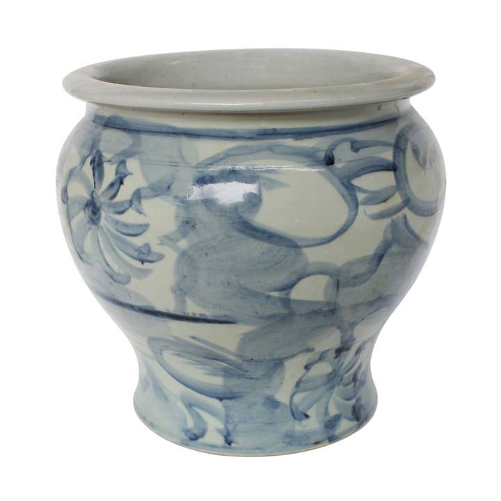 Legend Accents - Wholesale Plant Pot - Blue And White Porcelain Silla Flower Pot0