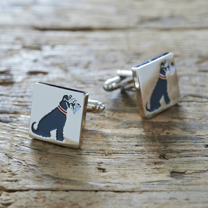 Sweet William Designs - Wholesale Cufflinks - Cufflinks - Schnauzer (Grey)