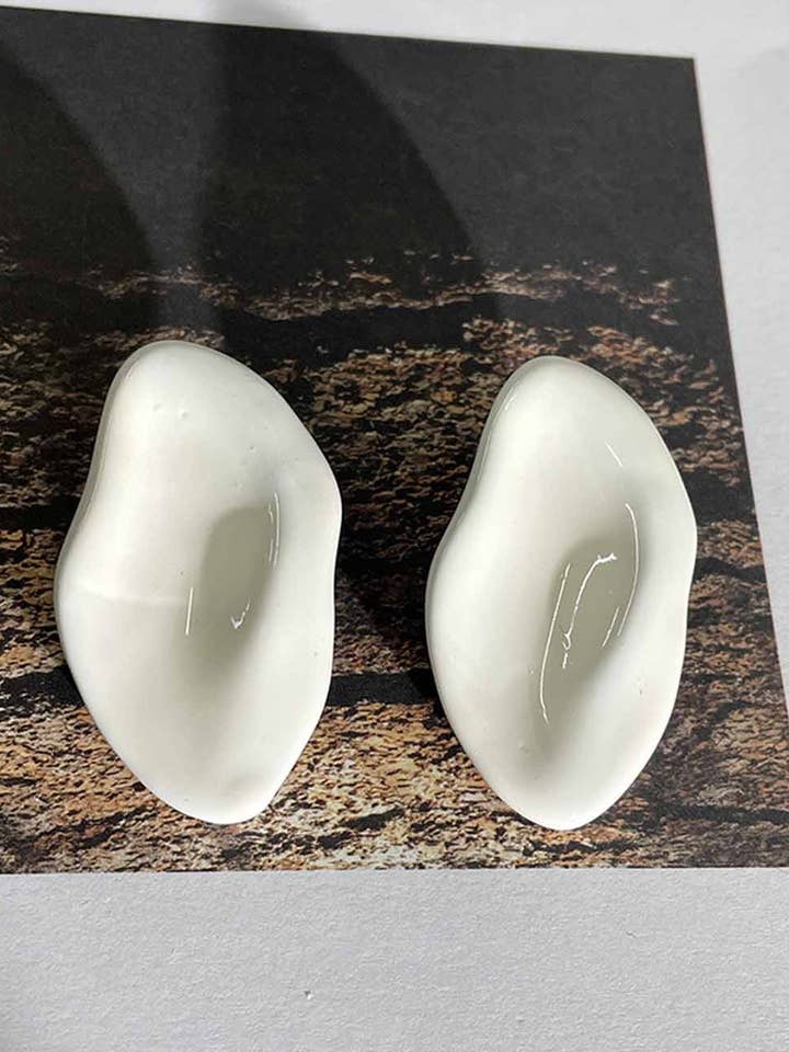 Irregular Geometric Drip Glaze Stud Earrings DP25E726 for wholesale by Dipped Shop