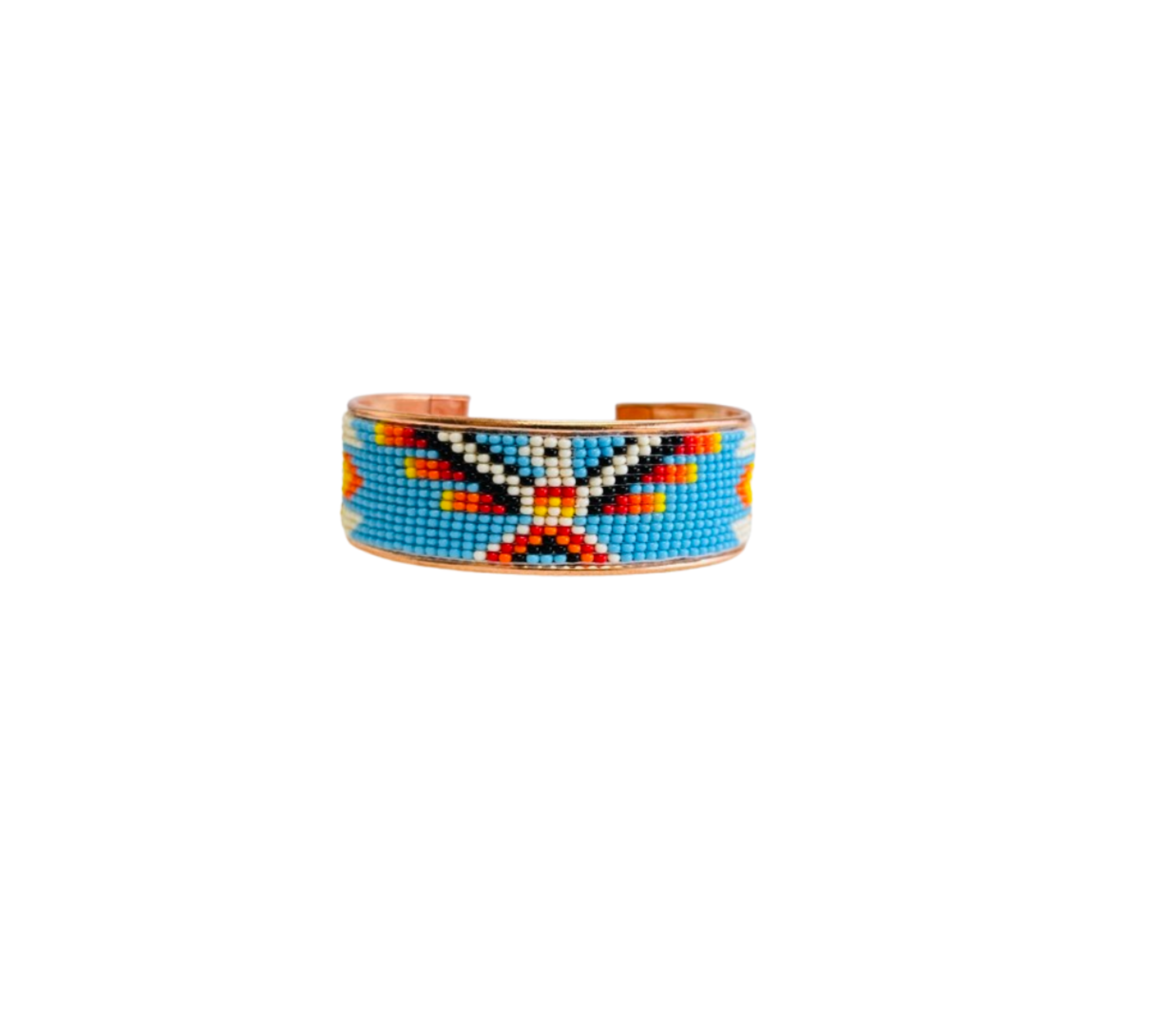 Shelley Enterprises Inc. - Wholesale Cuff Bracelet - 699-1' Pure Copper Native Style Handmade Czech Bead Cuff 4