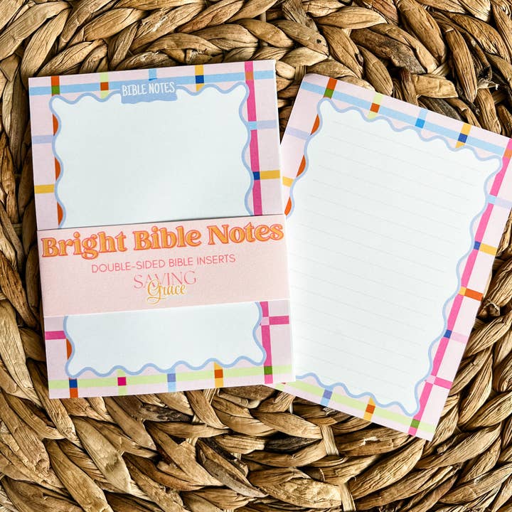 Bright Double-Sided Bible Notes for wholesale by Saving Grace Print Shop