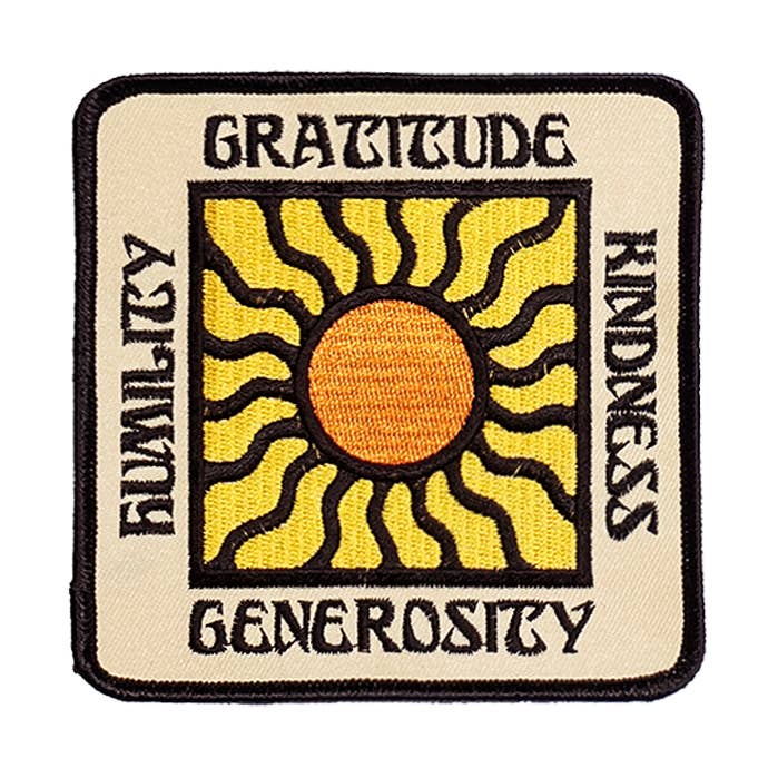Gratitude Embroidered Patch • Real Fun, Wow! x Oxford Pennan for wholesale by Oxford Pennant