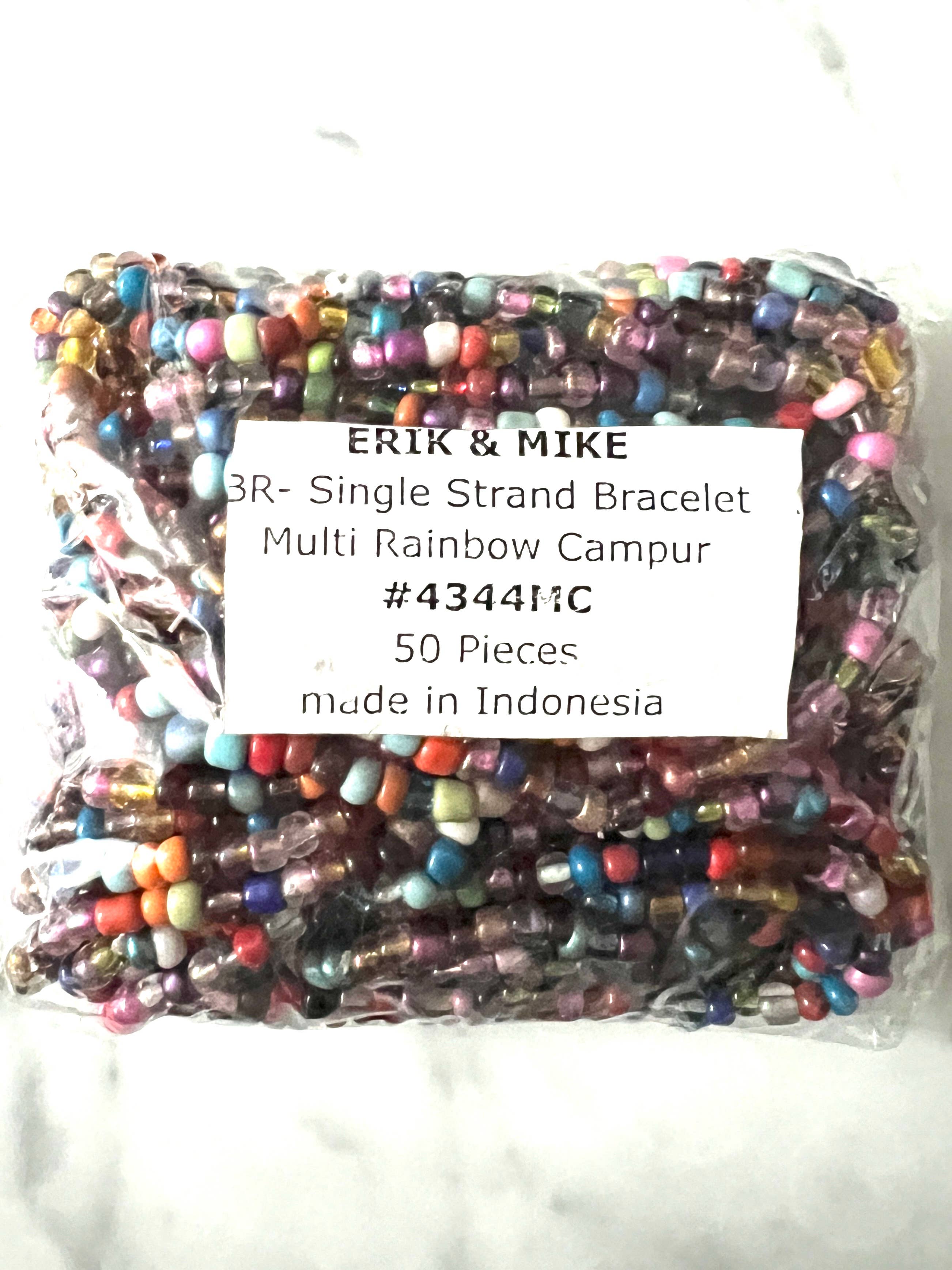 Erik & Mike - Wholesale Beaded Bracelet - Beaded bracelets 50 pcs  metallic multi mix $.60  each1
