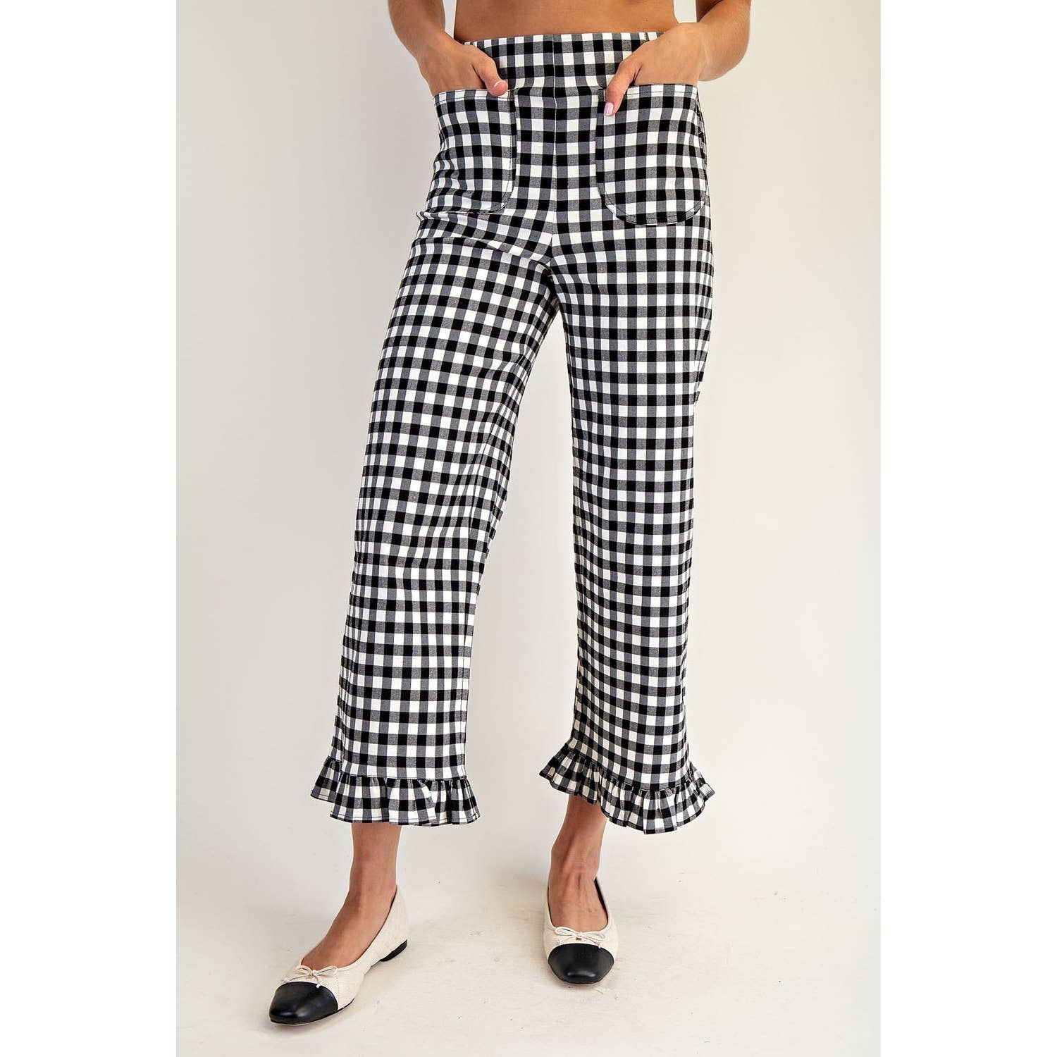 STYLE USA - Wholesale Pants - Women's - Gingham traight Leg Pants2