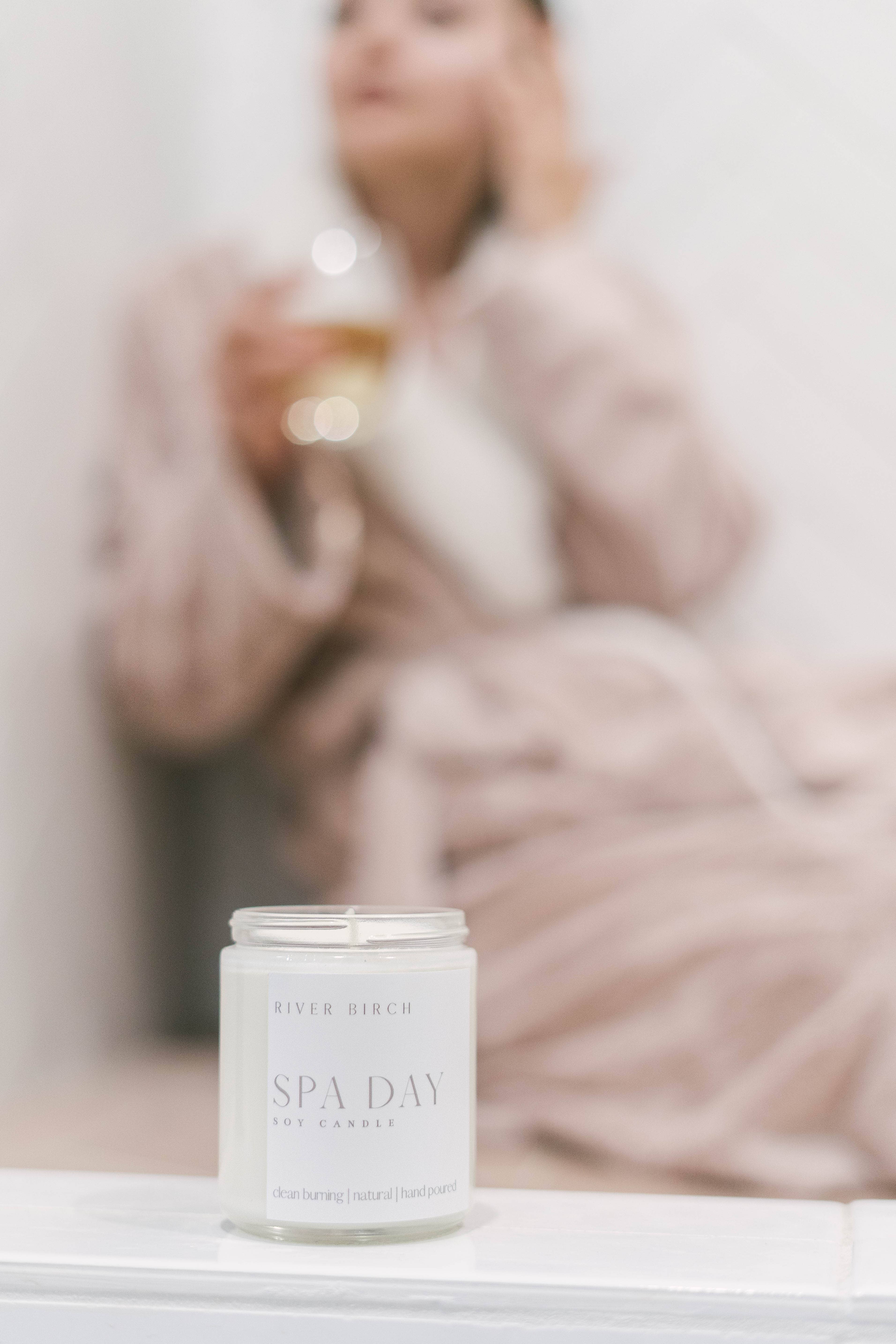 River Birch Candles - Wholesale Jar/Filled Candle - 8.5oz Spa Day- Clear Jar2