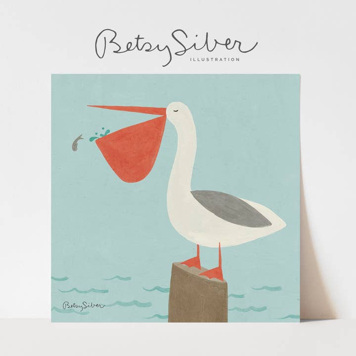 Impressão de arte pelicano por atacado de Betsy Siber, Illustration