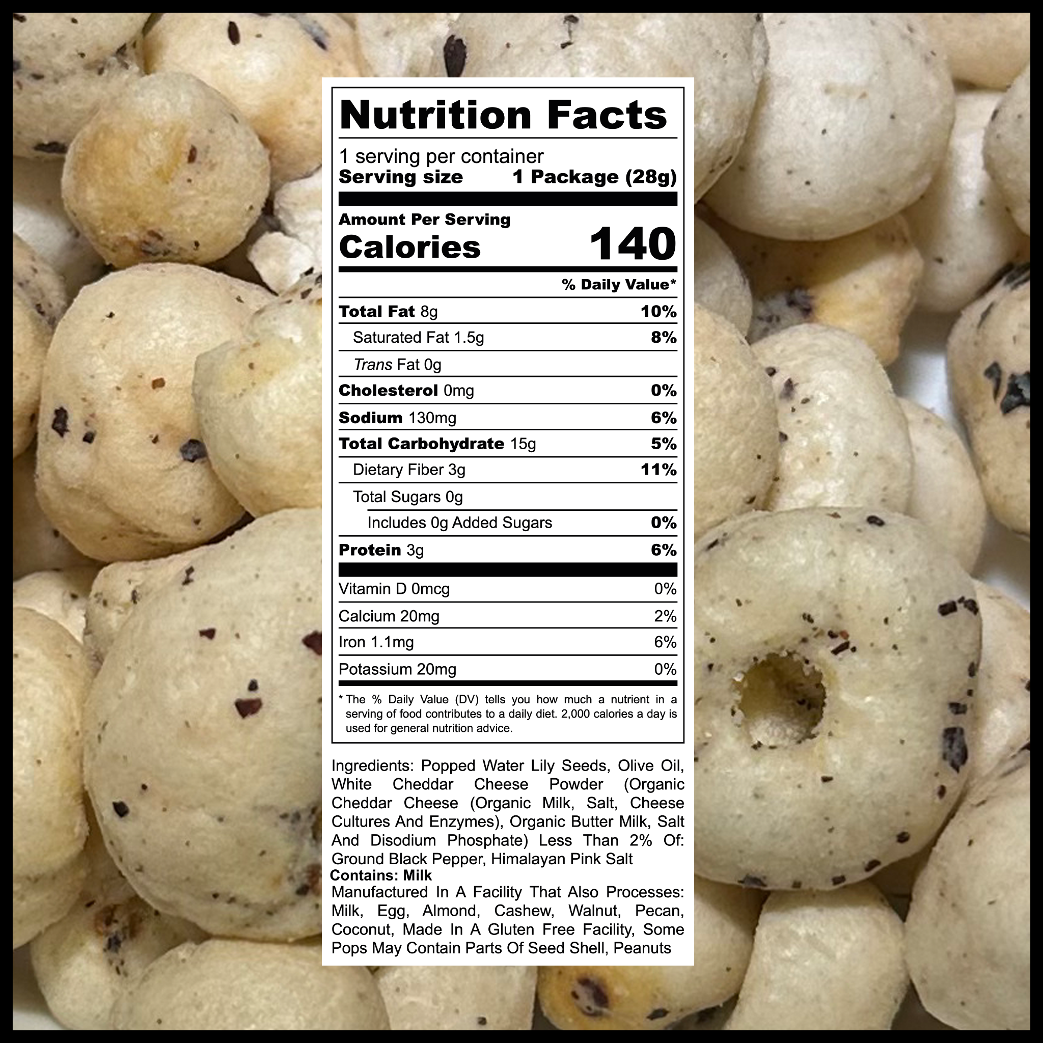 Karma Wellness Kitchen - Wholesale Puffed Snack - White Cheddar Cheese Karma Pops2