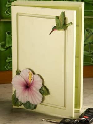 Hummingbird & Hibiscus Key Cabinet for wholesale by Ibis and Orchid Design