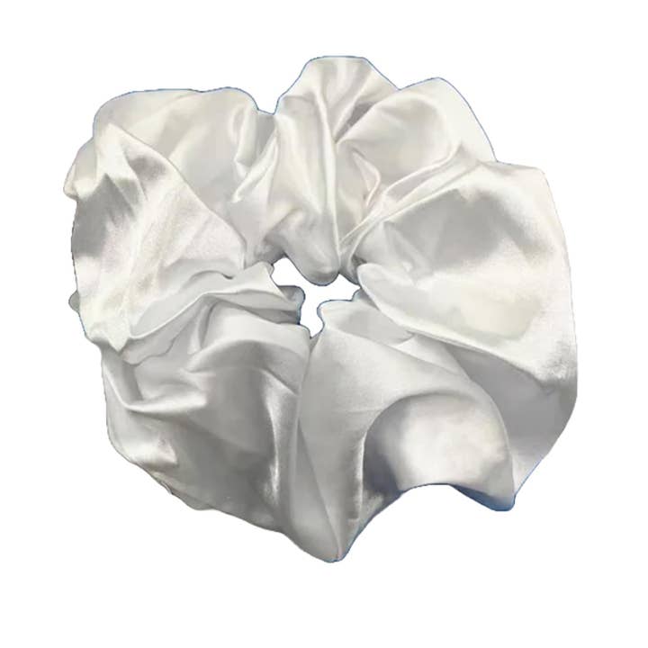 Kennie Rylie Slept-in Scrunchie in White for wholesale by FloofSlippers
