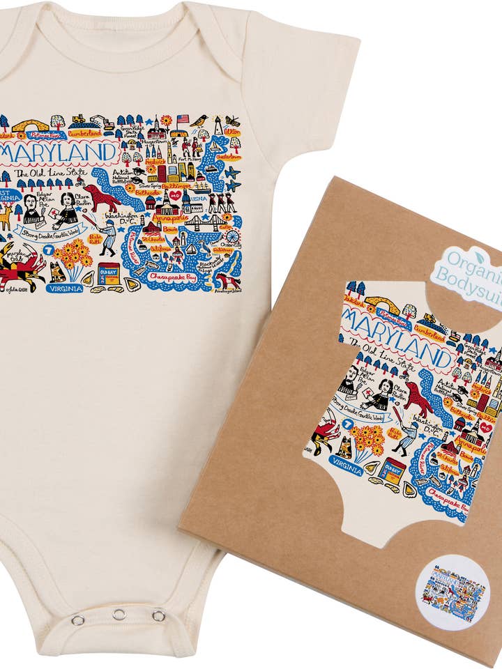 Maryland Boutique Map Art Infant & Toddler for wholesale by Morado Designs