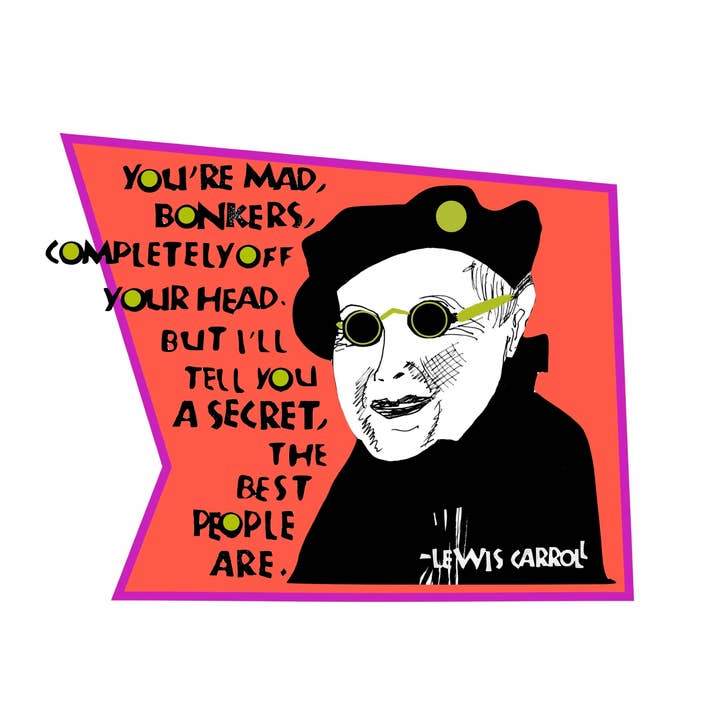 Tarjeta Y014 Bonkers — Lewis Carroll para venta al por mayor de ArtLight Media