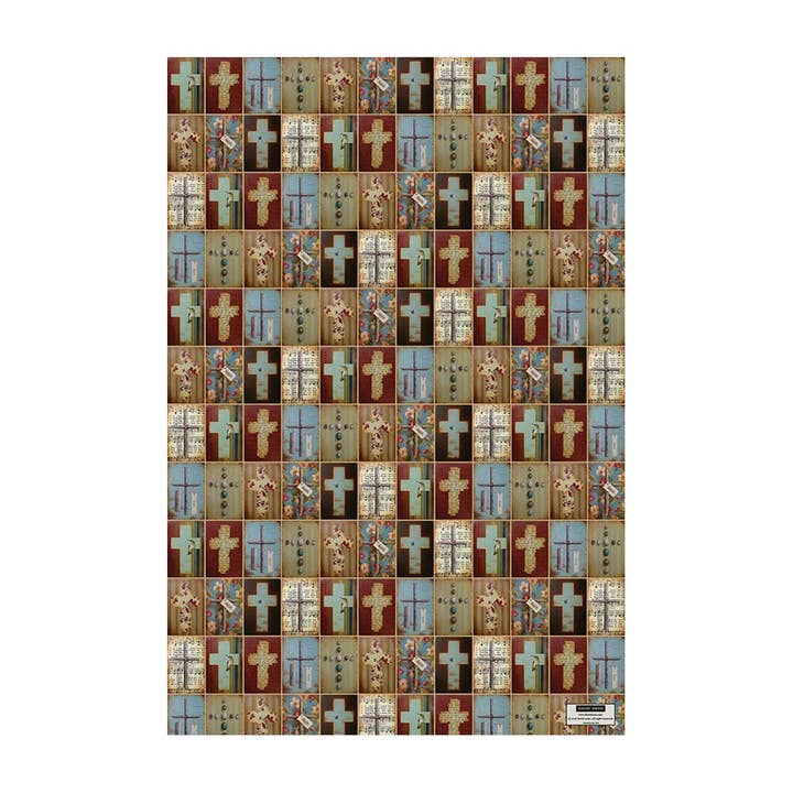 “Crosses” Wrapping Paper Sheet for wholesale by David Arms