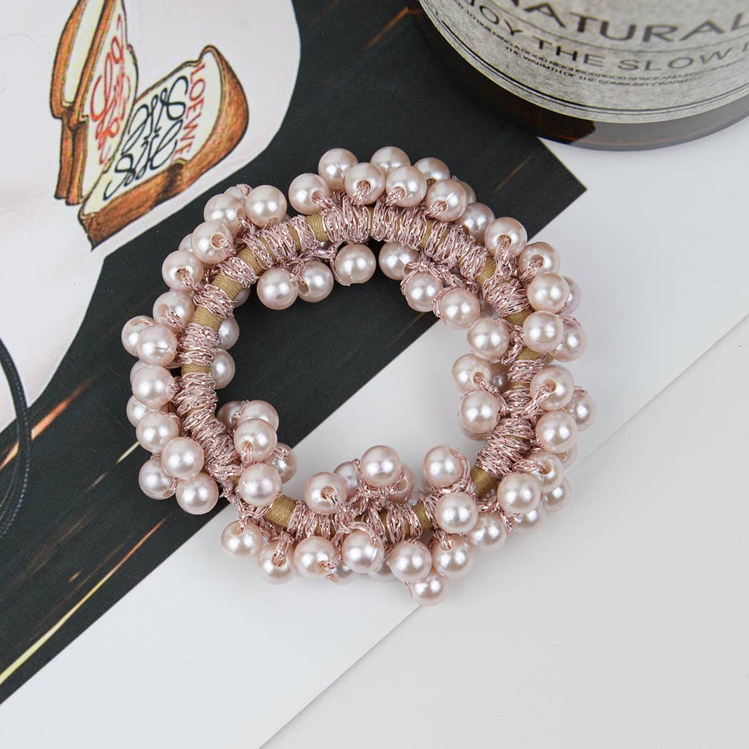 TheDivaSoap – wholesale Scrunchie - Dam – Hårsnoddar med pärlmotiv, imiterade pärlor5