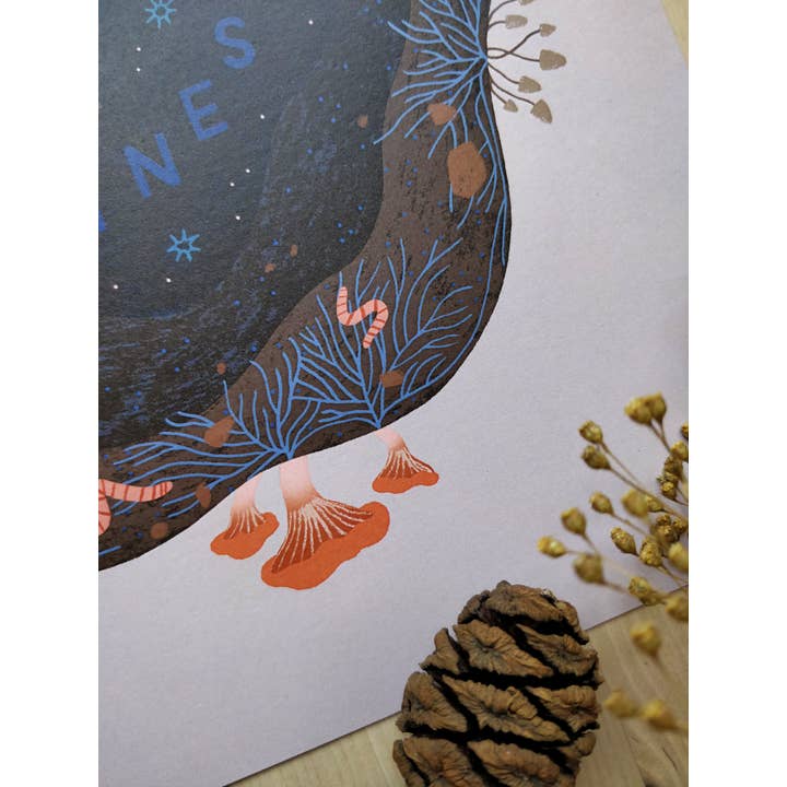 Lucy Scott Illustration - Wholesale Art Print - Occupy the Emptiness Print, Mindful Illustrated Art Print4