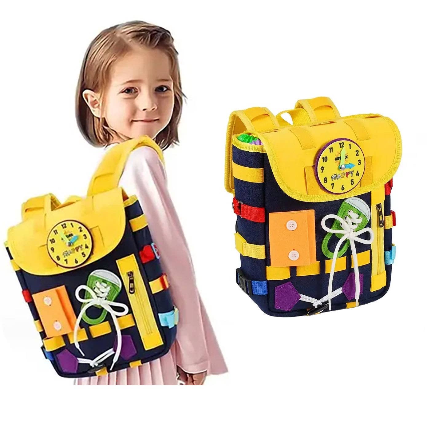 VIGOR - Wholesale Backpack - Kids - Toddlers with Buckles and Zippers, Montessori Sensory Toys6