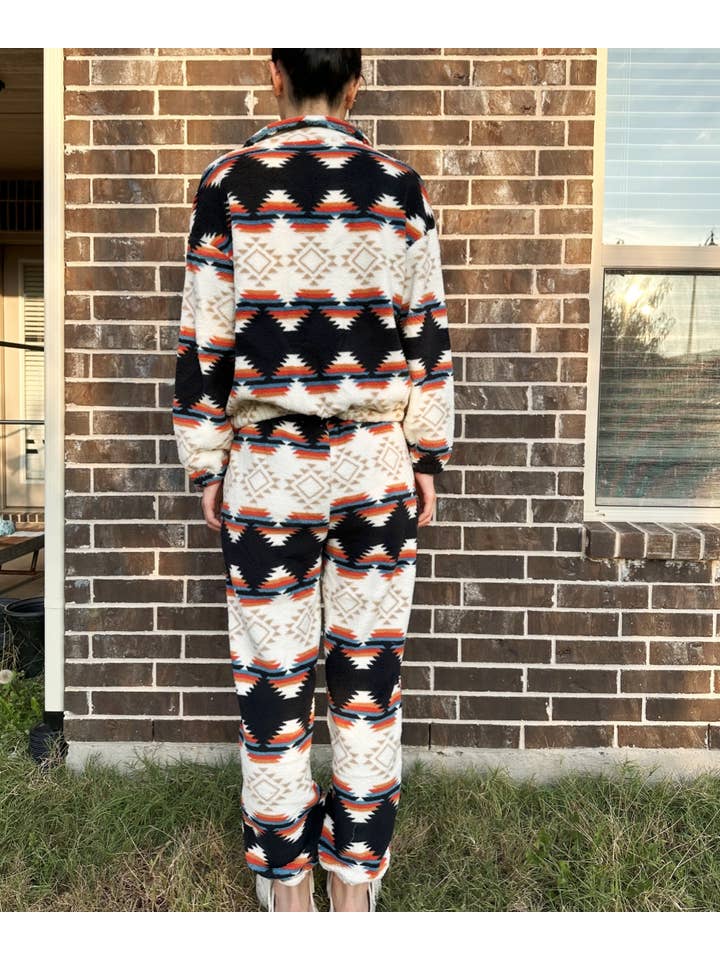 DESHENG ENTERPRISE - Wholesale Lounge Set - Women's - SHERPA FLEECE SOFT JACKET PANTS TWO PIECE SET 2