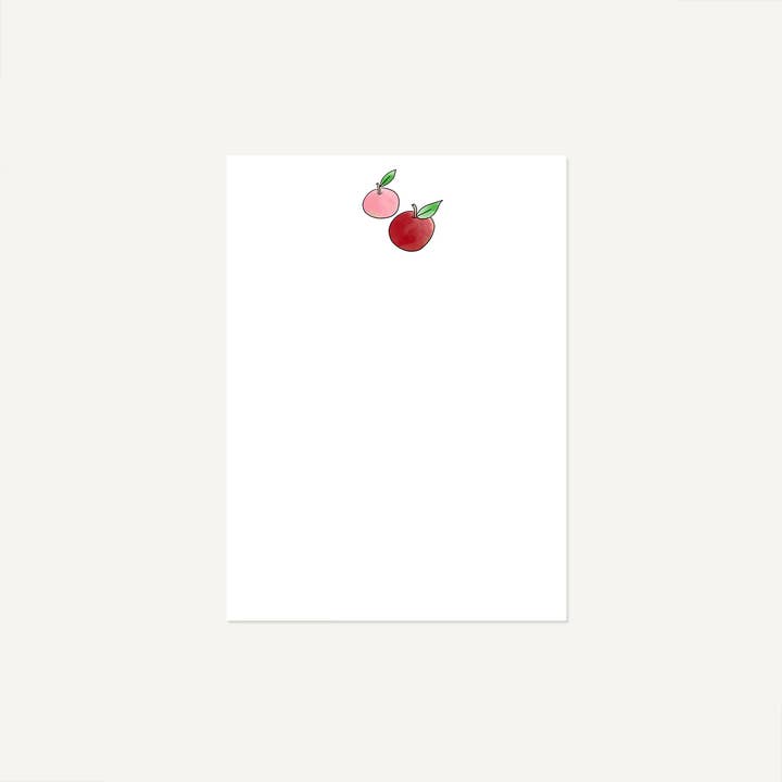 Petit bloc-notes « Deux pommes » pour la vente par Lamb + Joy
