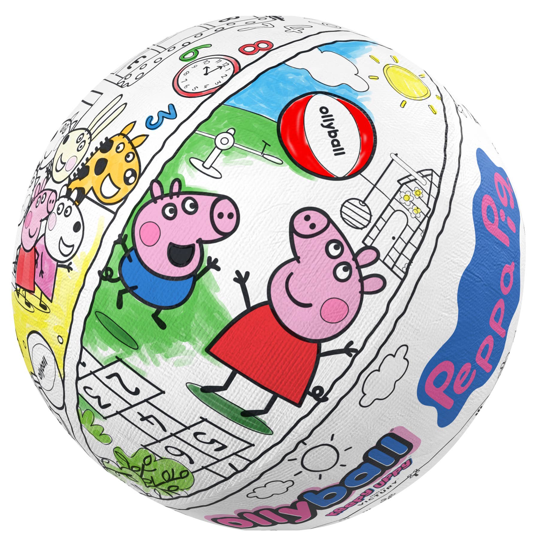 Ollyball Toy of the Year - Wholesale Sports Ball - Kids - Ollyball Peppa Pig Colorable Play Ball Casepack of 121