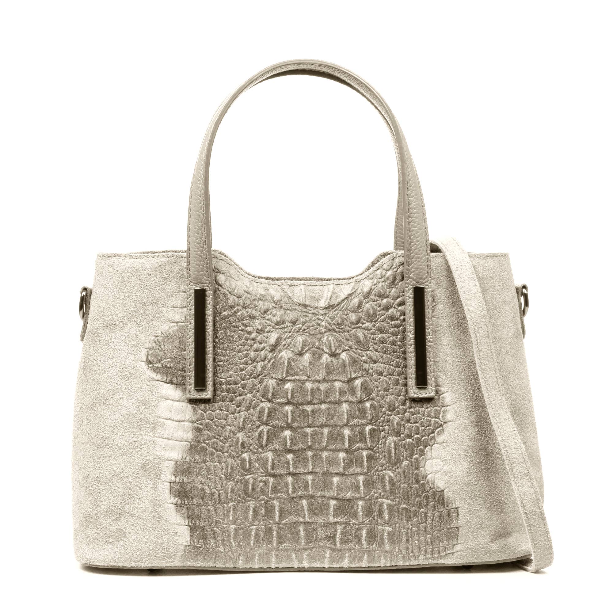 FIRENZE ARTEGIANI - Vente Sac à main avec poignée sur le dessus – femme - Fiesole sac cabas Femme. Cuir véritable Suède Crocodile.2