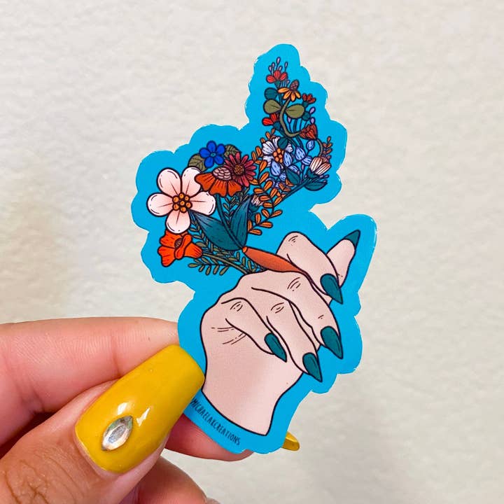 Michaela K Creations - Venta al por mayor Pegatina - Pegatina Blunt | Adhesivo 420 | Pegatinas para hidrotermo | Flor0