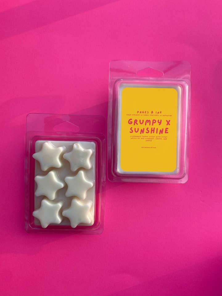 Grumpy x Sunshine: Citrus & Smoke Wax Melts for wholesale by Pages and Ink