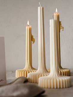 Geometrische Stabkerze aus Raps un Sojawachs Mischung für den Großhandel von Nature Lover