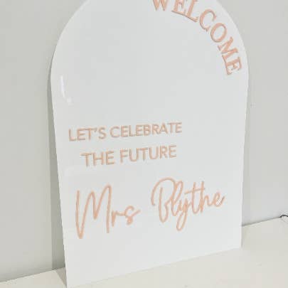 Hens Acrylic Welcome Sign | bridal Shower acrylic sign | event signage | hen decor for wholesale by Lavender Co Creative