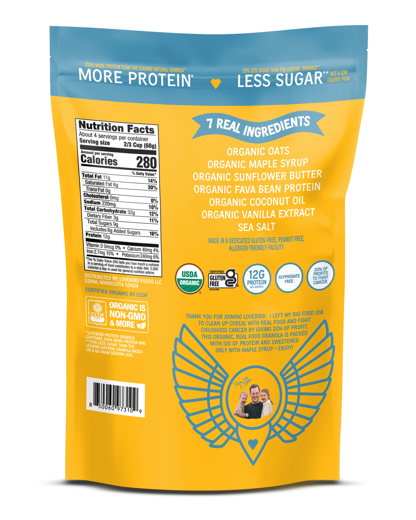 Lovebird Cereal - Wholesale Granola - Lovebird Organic Protein Granola Variety Pack6