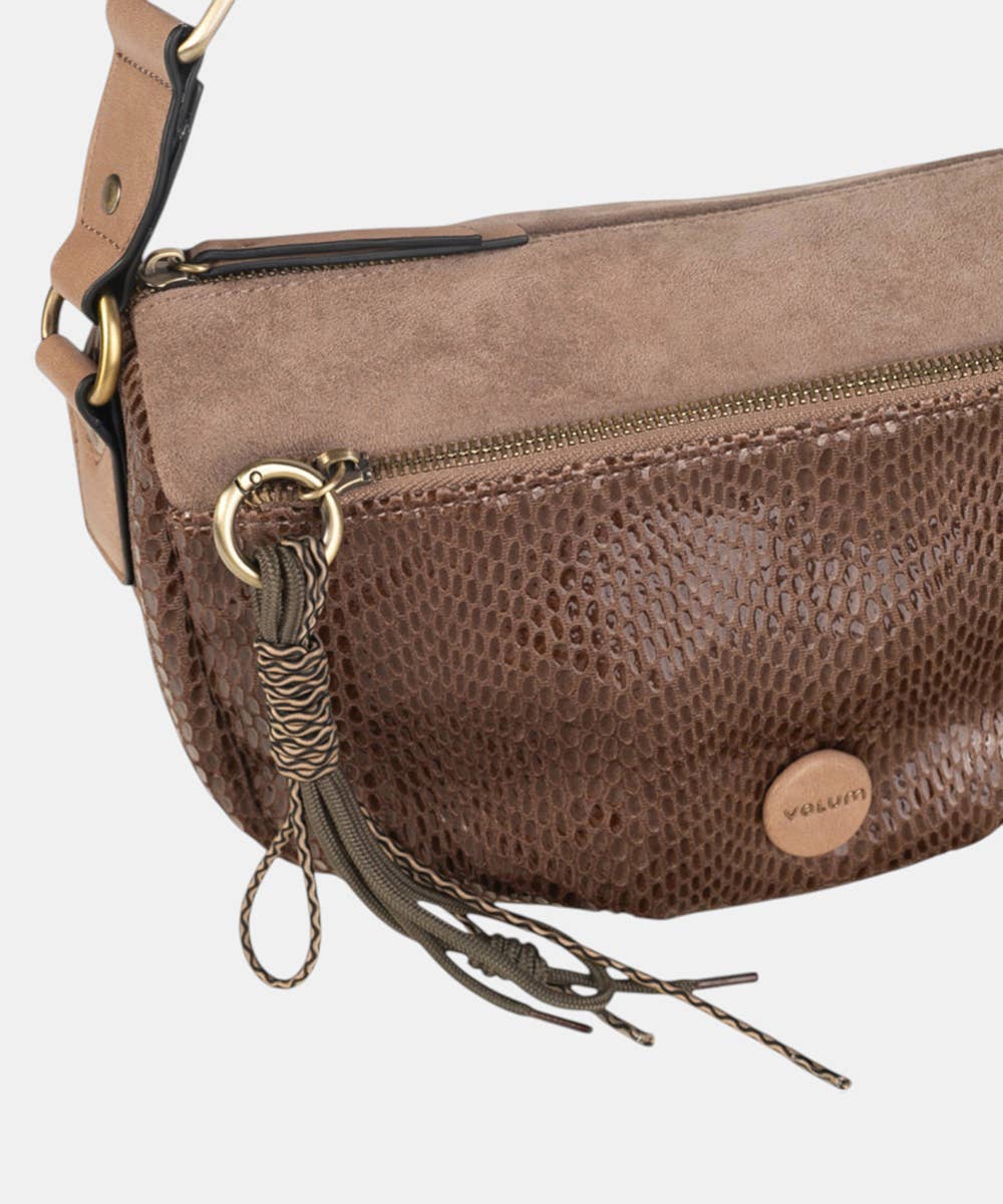 Kbas - Wholesale Top Handle Bag - Women's - URBAN BOA POLYESTER CROSSBODY BAG TAUPE1