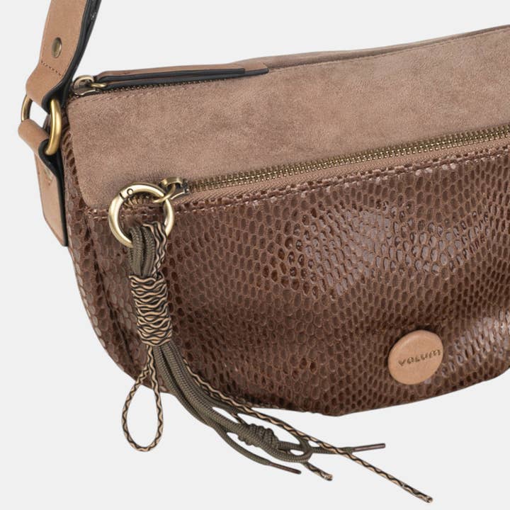 Kbas - Wholesale Top Handle Bag - Women's - URBAN BOA POLYESTER CROSSBODY BAG TAUPE1