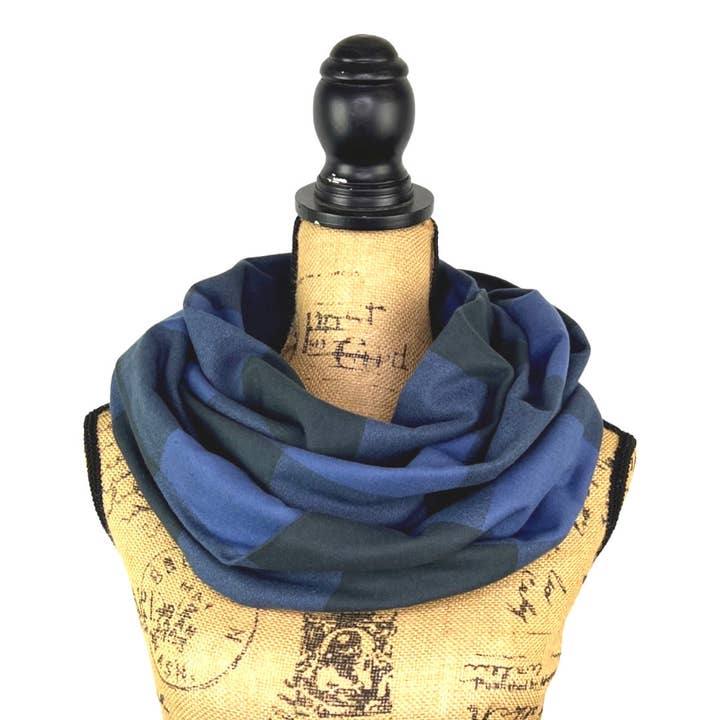 Organic Cotton Large Block Buffalo Plaid Infinity Scarves for wholesale by Thistle & Stitch