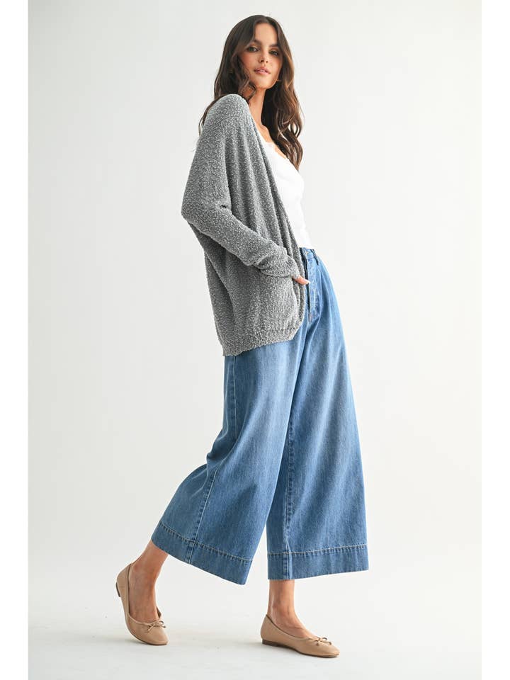 Wishlist Apparel - Wholesale Cardigan - Women's - LIGHTWEIGHT KNIT SWEATER CARDIGAN / WL25-1114710