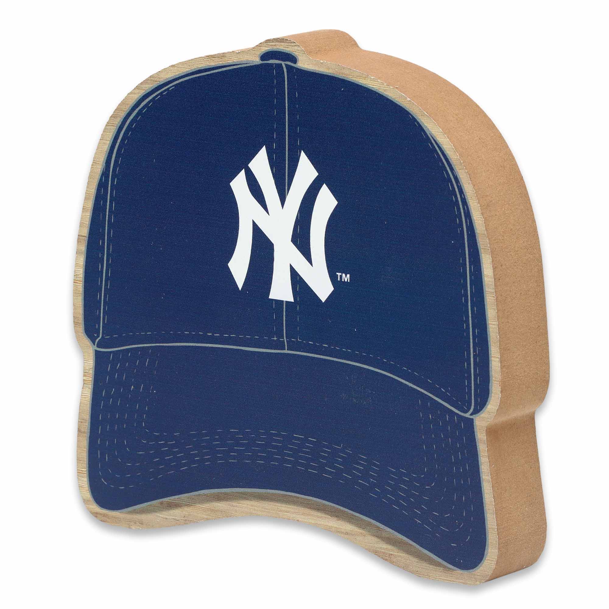 Open Road Brands, LLC - Vente Pancarte - Casquette MLB New York Yankees à décor en bois épais1